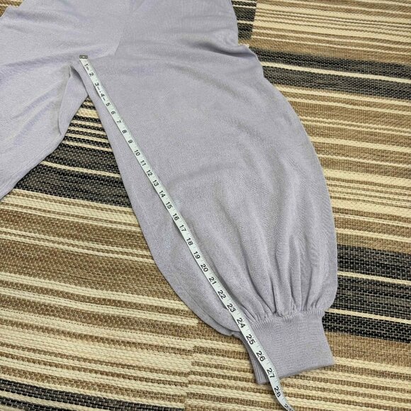 Free People FP Beach Nolan Knit Jogger Pants Linen Blend Purple Size Large - Picture 11 of 13